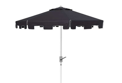 Safavieh - Zimmerman 9 Ft Market Umbrella - Black - White - PAT8000M veiw 1