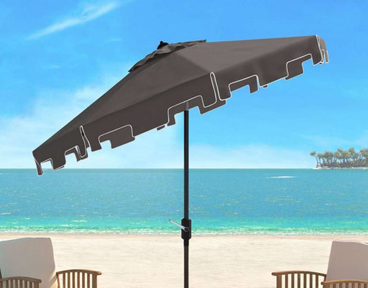 Safavieh - Zimmerman 9 Ft Market Umbrella - Grey - PAT8000E veiw 1