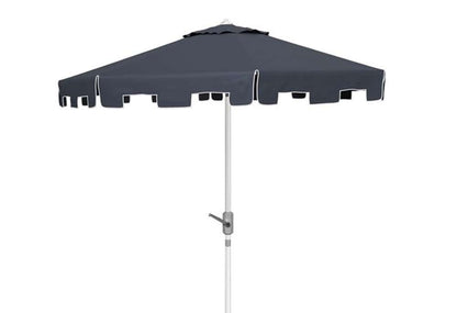 Safavieh - Zimmerman 9 Ft Market Umbrella - Navy - White - PAT8000L veiw 1