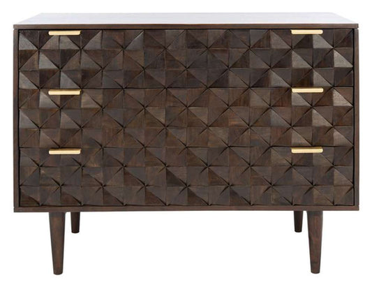 Safavieh - Couture - Zinnia 3 Drawer Chest - Walnut - SFV5717A veiw 1