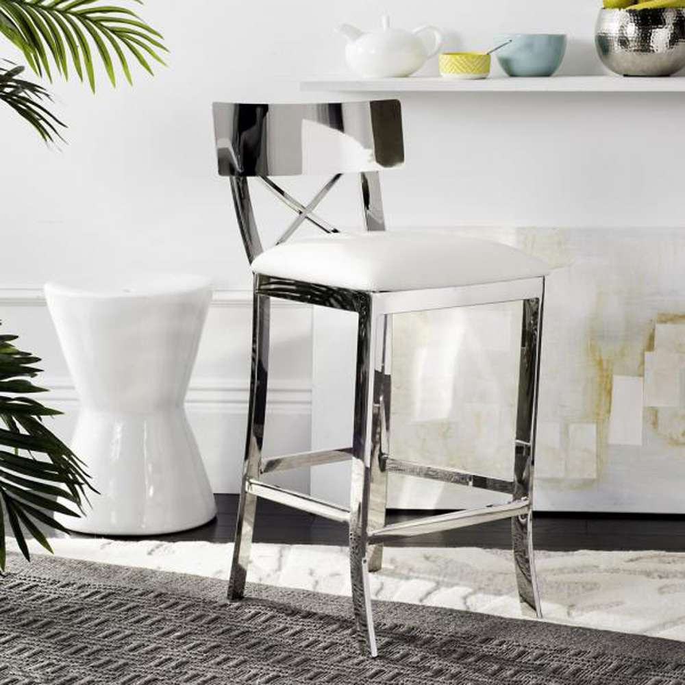 Safavieh - Zoey Counter Stool - White - FOX2035B veiw 2