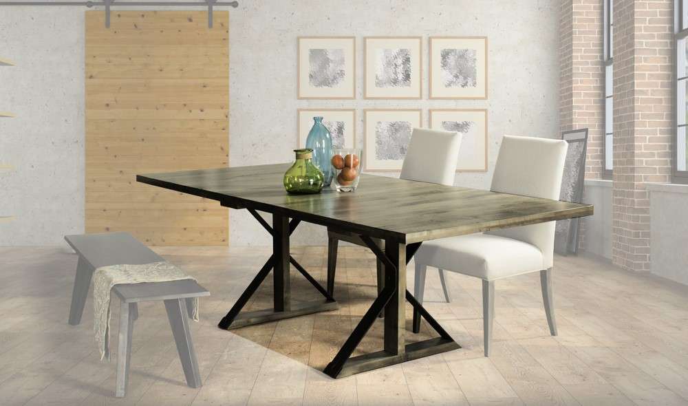 Saloom Furniture - Ambrose Extension Dining Table 42 x 92 x 29 in Nantucket - MAWS-4272-1-AMB-Nantucket-G veiw 1
