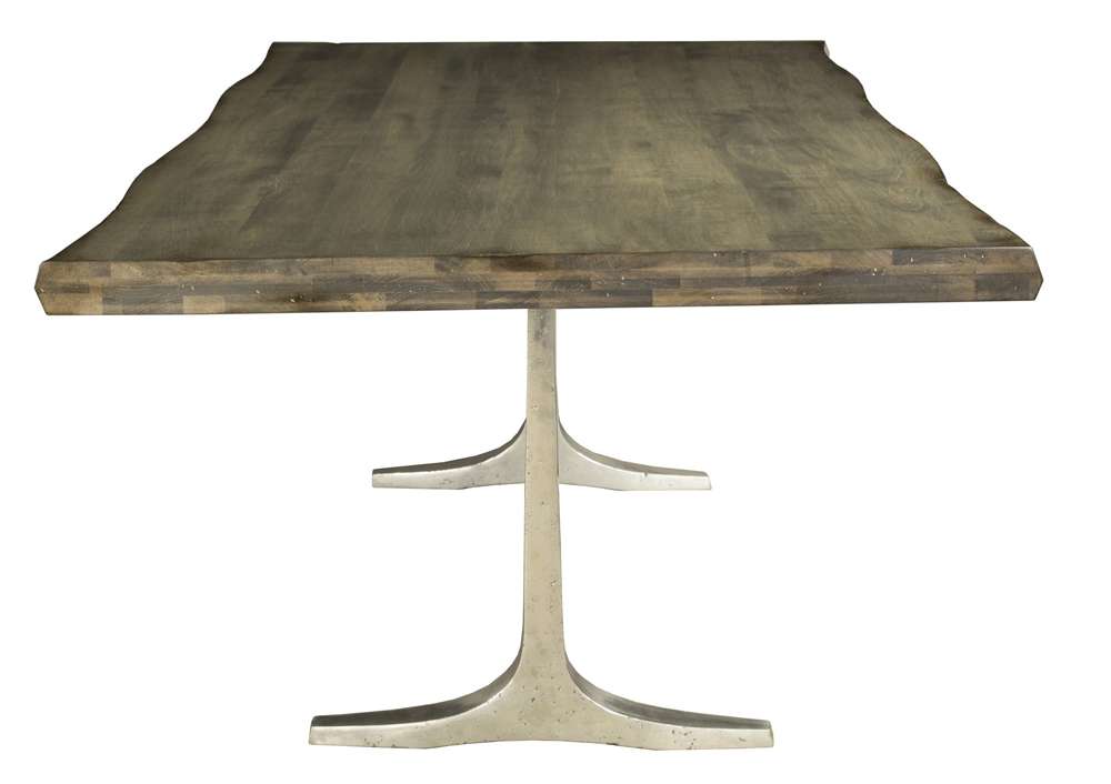Saloom Furniture - Apollo Wave Edge Dining Table 42 x 96 x 29 in Nantucket - MWWS-4296-APO-Nantucket-G veiw 3