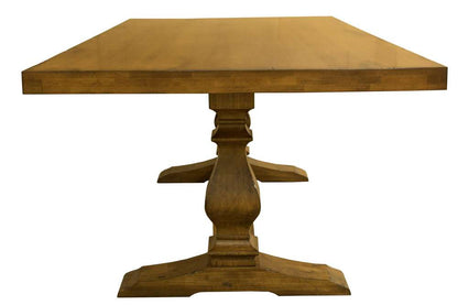 Saloom Furniture - Ashford Trestle Dining Table 42 x 96 x 29 in Distressed Flax - MDWS-4296-ASH-Distressed-Flax-G veiw 3