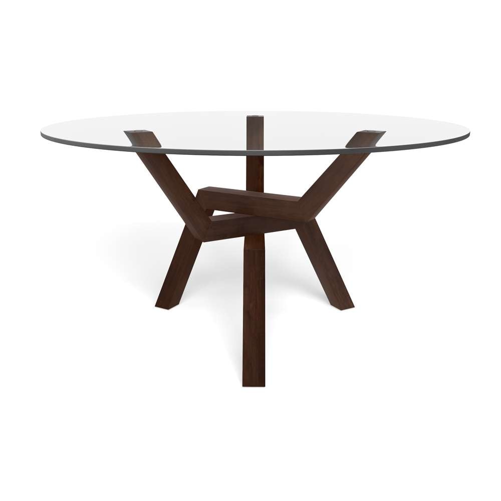 Saloom Furniture - Cleo Glass Dining Table 48 x 48 x 29 in Java - GCFO-4848-CLEO-Java-G veiw 2