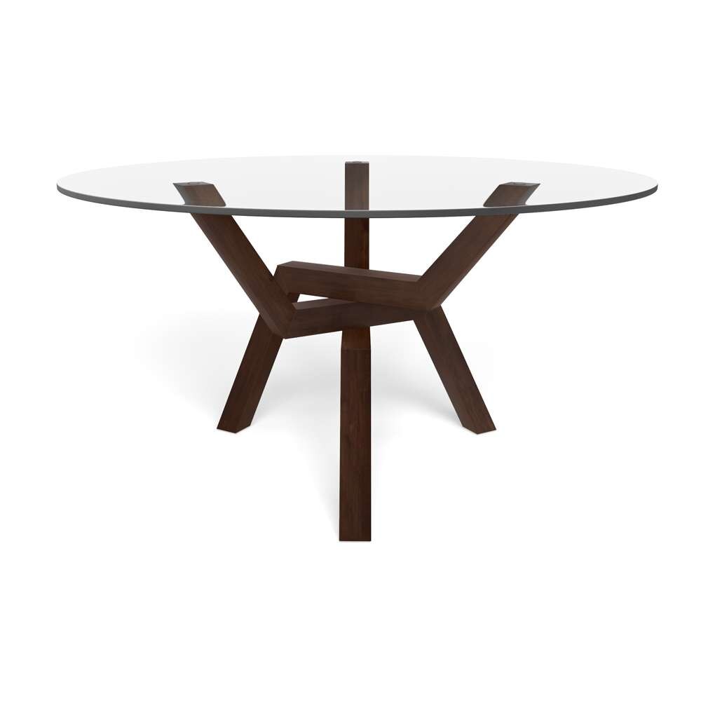 Saloom Furniture - Cleo Glass Dining Table 60 x 60 x 29 in Java - GCFO-6060-CLEO-Java-G veiw 2