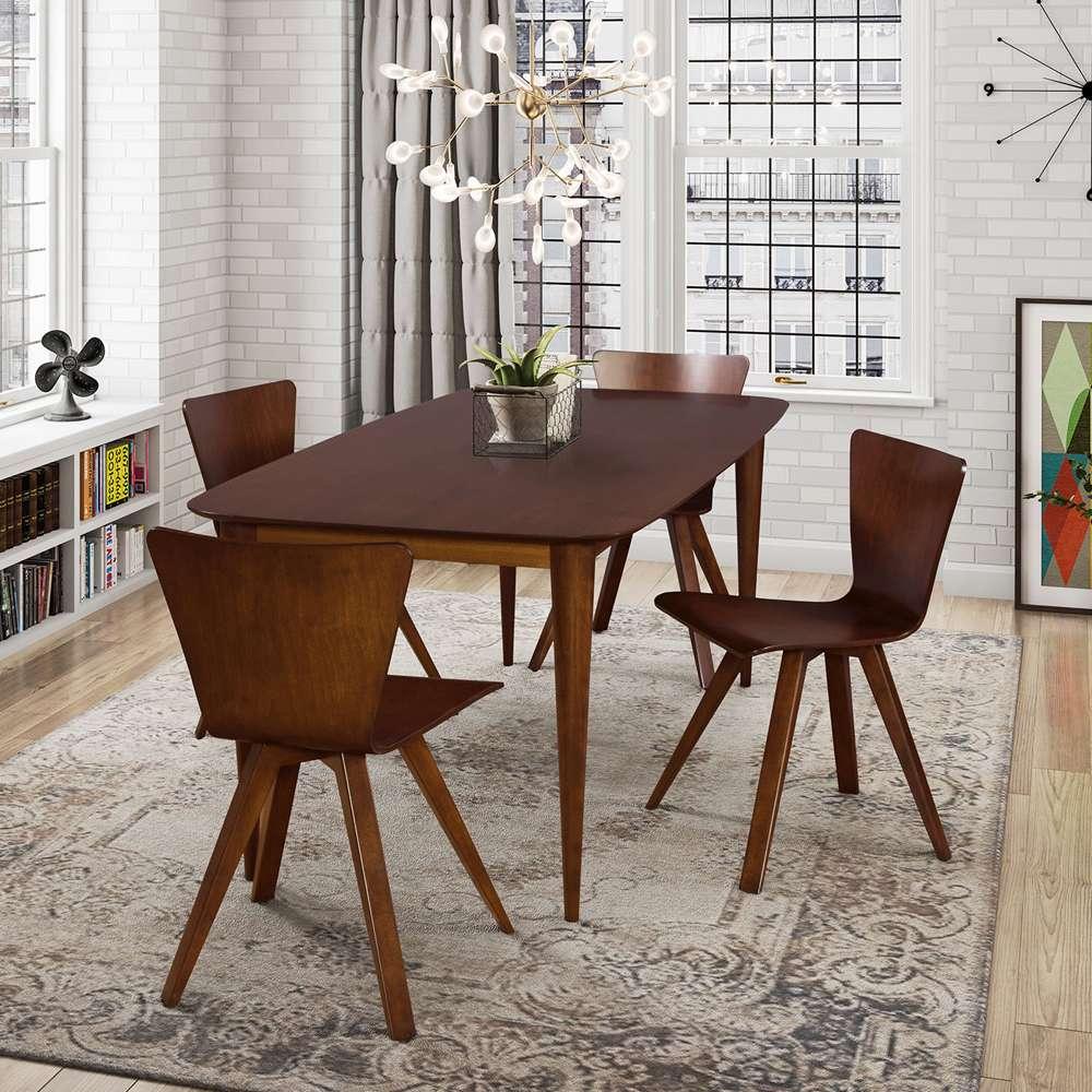 Saloom Furniture - Cona Dining Table 36 x 60 x 29 in Walnut - SCWQ-3660-CON-Walnut-G veiw 5