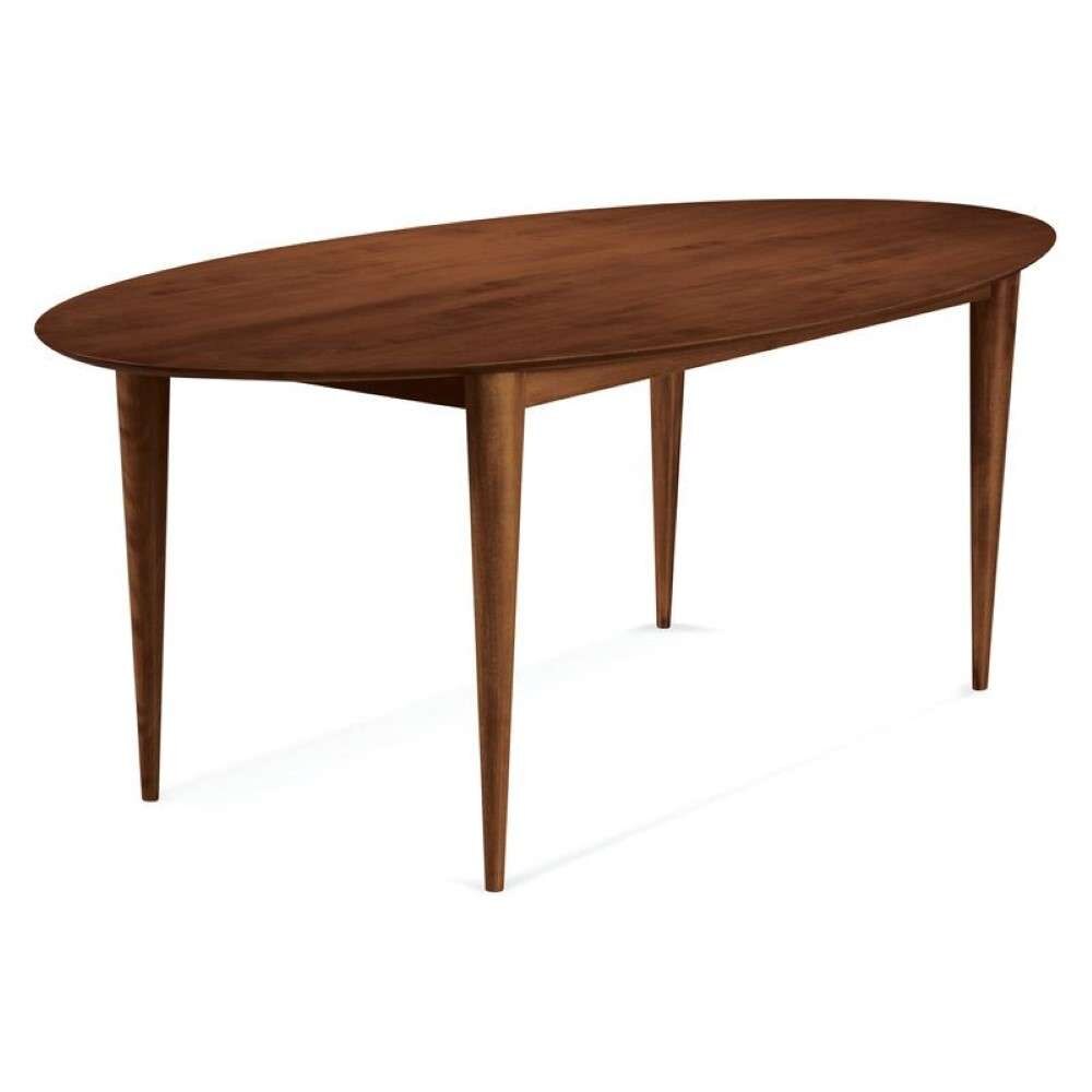 Saloom Furniture - Cona Ellipse Dining Table 36 x 70 x 29 in Walnut - SCWE-3670-CON-Walnut-G veiw 1