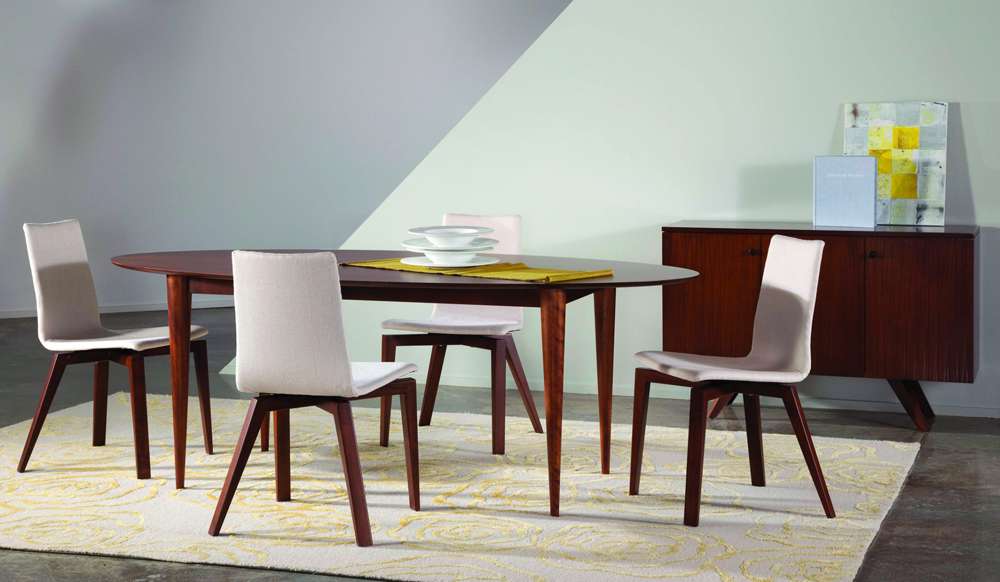 Saloom Furniture - Cona Ellipse Dining Table 42 x 80 x 29 in Nantucket - SCWE-4280-CON-Nantucket-G veiw 5