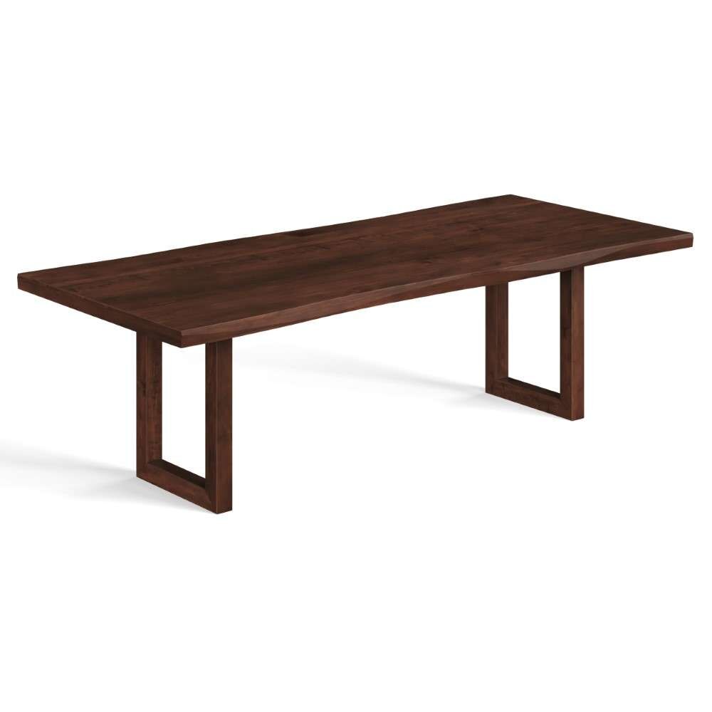 Saloom Furniture - Emerson Wave Edge Dining Table 42 x 80 x 29 in Java - MWWS-4280-EME-Java-G veiw 1