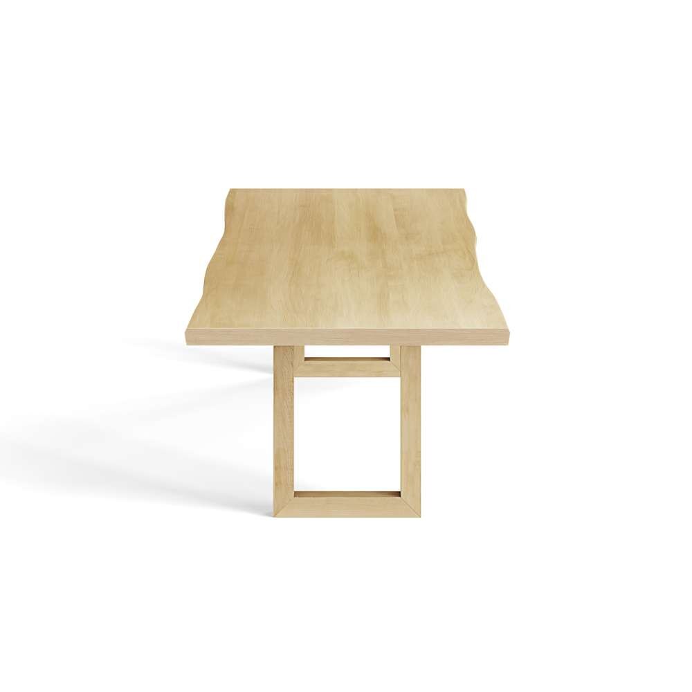 Saloom Furniture - Emerson Wave Edge Dining Table 42 x 80 x 29 in Natural - MWWS-4280-EME-Natural-G veiw 3