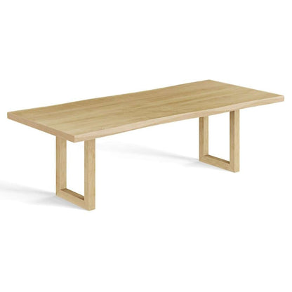 Saloom Furniture - Emerson Wave Edge Dining Table 42 x 96 x 29 in Natural - MWWS-4296-EME-Natural-G veiw 1