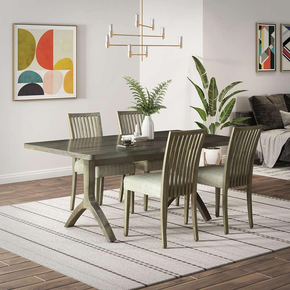 Saloom Furniture - Hudson Dining Table 36 x 72 x 29 in Nantucket - MAWI-3672-HUD-Nantucket-G veiw 5