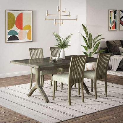 Saloom Furniture - Hudson Dining Table 36 x 72 x 29 in Nantucket - MAWI-3672-HUD-Nantucket-G veiw 5