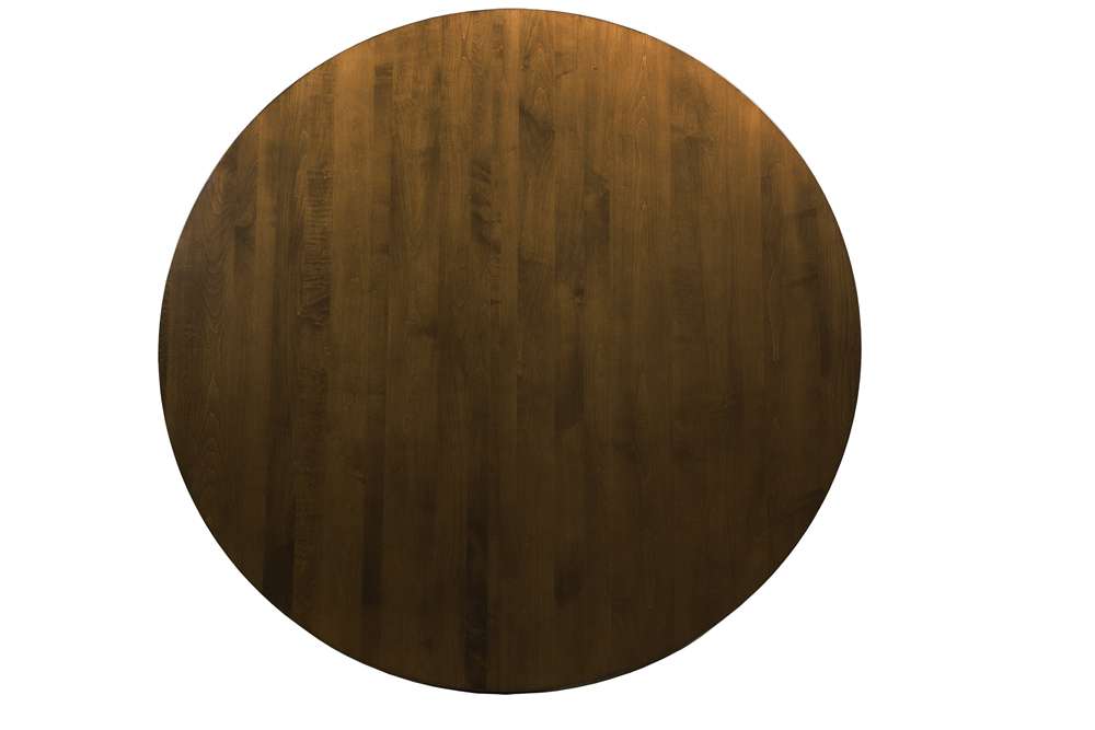 Saloom Furniture - Kent Pedestal Dining Table 48 x 48 x 29 in Distressed Walnut - MDWO-4848--KEN-Distressed-Walnut-G veiw 3