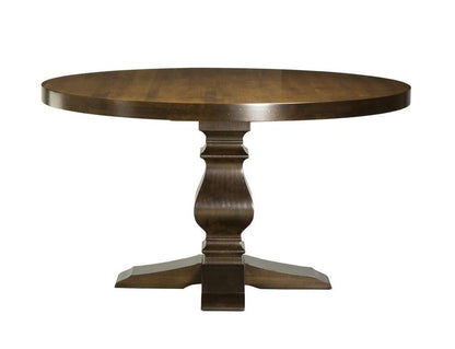 Saloom Furniture - Kent Pedestal Dining Table 60 x 60 x 29 in Distressed Walnut - MDWO-6060-KEN-Distressed-Walnut-G veiw 2