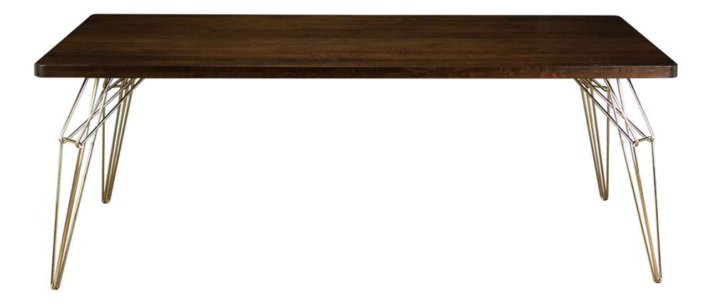 Saloom Furniture - L.E.M. Dining Table 42 x 72 x 29 in Java - MAWI-4272-LEM-Java-G veiw 2