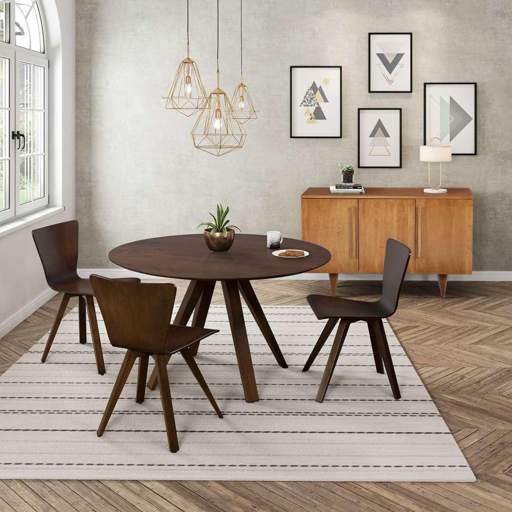 Saloom Furniture - Nova Dining Table 54 x 54 x 29 in Walnut - SKWO-5454-NOV-Walnut-G veiw 5