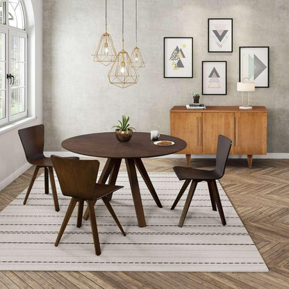 Saloom Furniture - Nova Dining Table 60 x 60 x 29 in Walnut - SKWO-6060-NOV-Walnut-G veiw 5