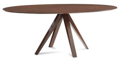 Saloom Furniture - Nova Ellipse Dining Table 36 x 70 x 29 in Walnut - SKWE-3670-NOV-Walnut-G veiw 1