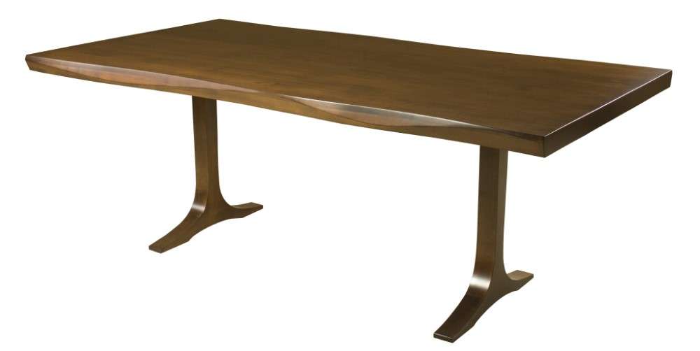 Saloom Furniture - Paxton Wave Edge Dining Table 42 x 72 x 29 in Walnut - MWWS-4272-PAX-Walnut-G veiw 1