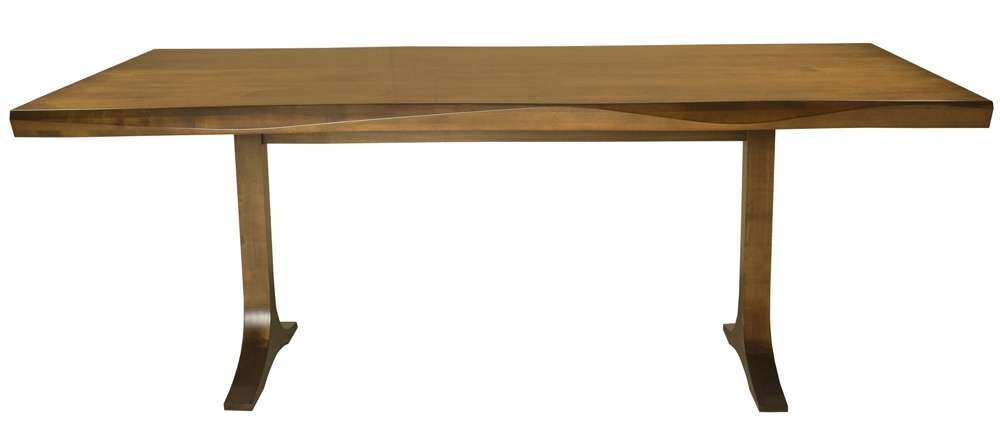 Saloom Furniture - Paxton Wave Edge Dining Table 42 x 80 x 29 in Walnut - MWWS-4280-PAX-Walnut-G veiw 2