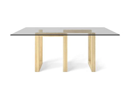 Saloom Furniture - Serpent Glass Dining Table 44 x 60 x 29 in Natural - GCFS-4460-SER-Natural-G veiw 2