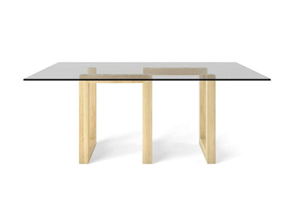 Saloom Furniture - Serpent Glass Dining Table 44 x 72 x 29 in Natural - GCFS-4472-SER-Natural-G veiw 2