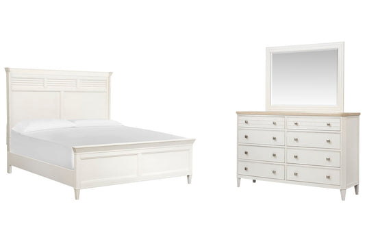 Salt Life Home - Echo Isles Sea Pearl And Driftwood California King Classic Panel Bed And Drawer Dresser With Landscape Mirror - B6310-77-KIT3 view 1