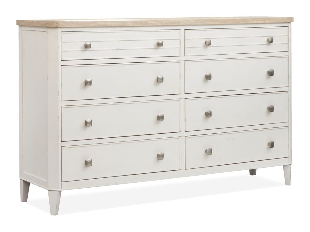 Salt Life Home - Echo Isles Sea Pearl And Driftwood Double Drawer Dresser With Landscape Mirror - B6310-2240 view 4