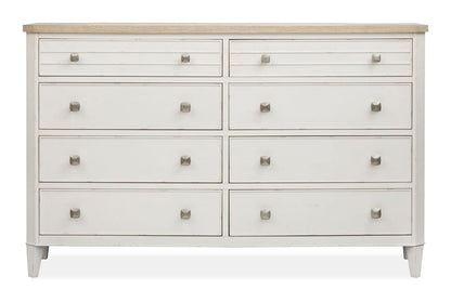 Salt Life Home - Echo Isles Sea Pearl And Driftwood Double Drawer Dresser With Landscape Mirror - B6310-2240 view 5