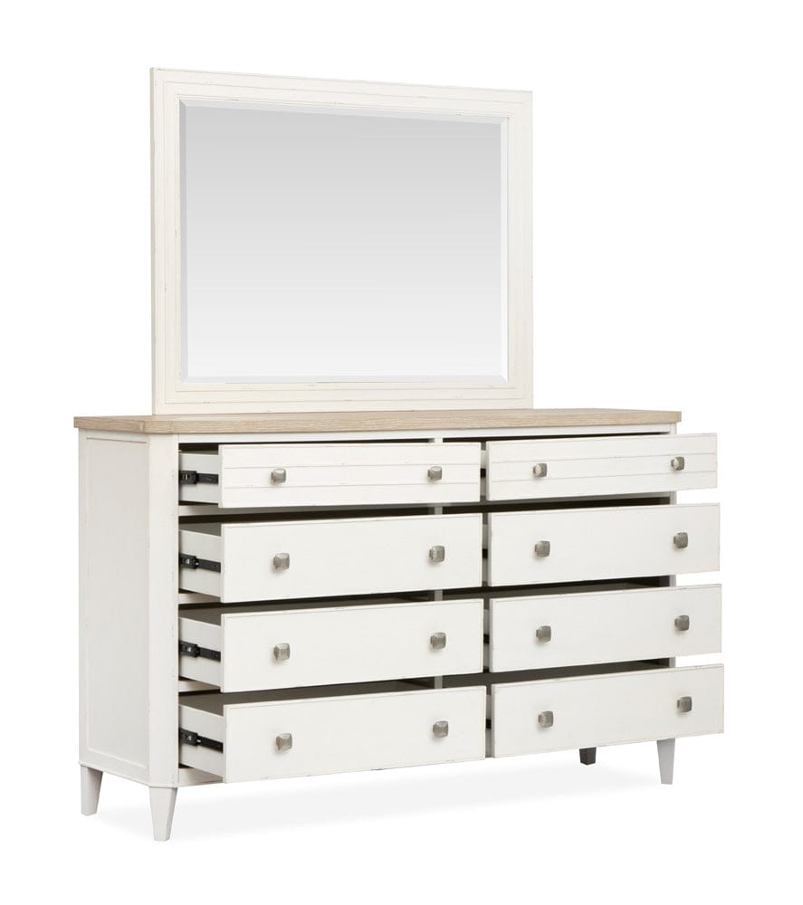 Salt Life Home - Echo Isles Sea Pearl And Driftwood Double Drawer Dresser With Landscape Mirror - B6310-2240 view 8