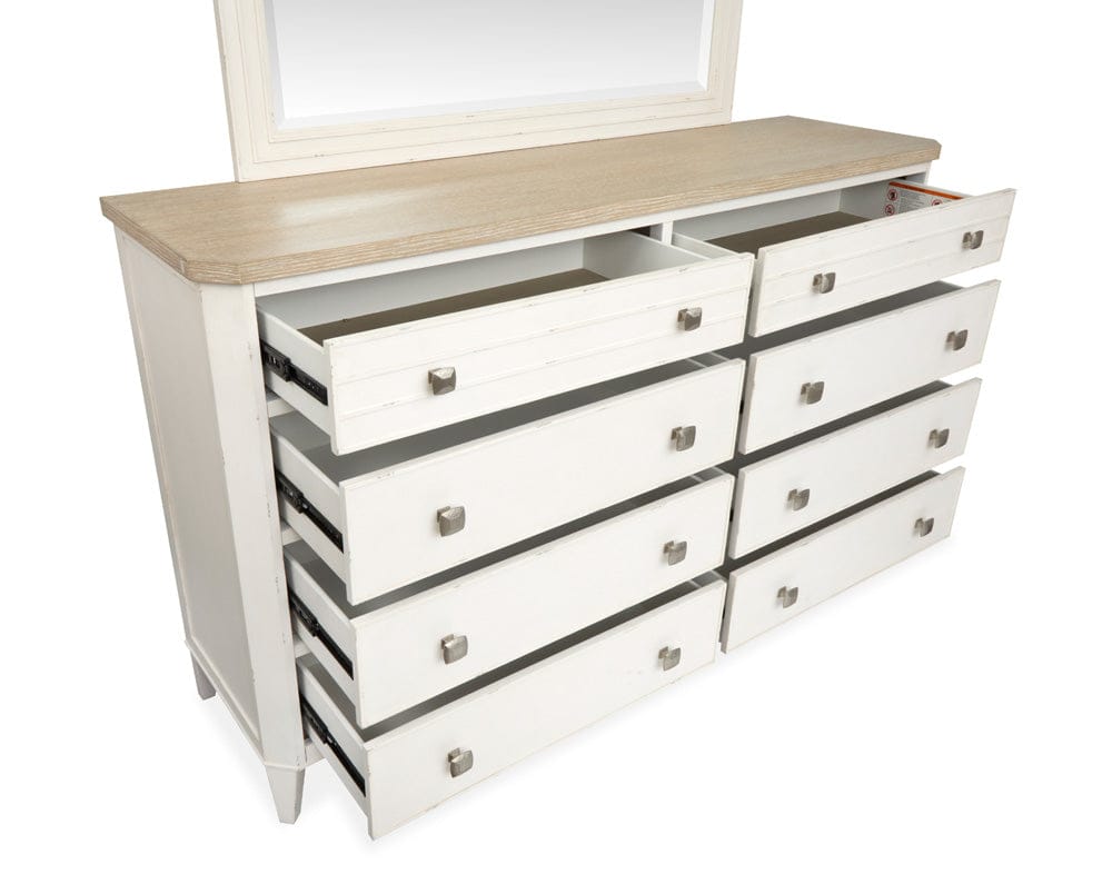 Salt Life Home - Echo Isles Sea Pearl And Driftwood Double Drawer Dresser With Landscape Mirror - B6310-2240 view 9