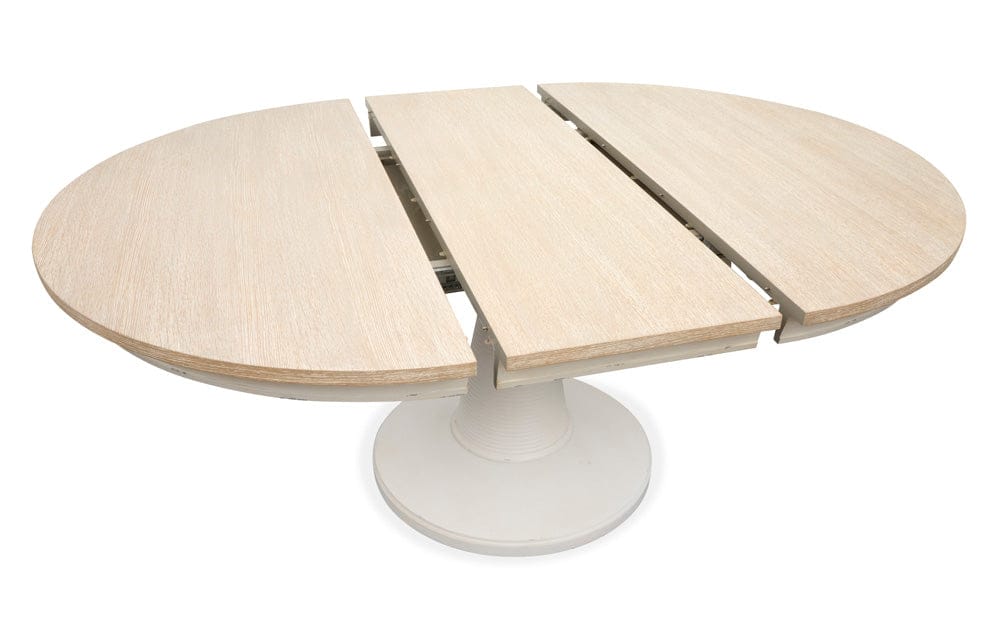 Salt Life Home - Echo Isles Sea Pearl And Driftwood Extendable 54" Round Dining Table - D6310-24 view 8