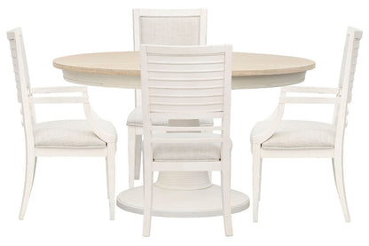 Salt Life Home - Echo Isles Sea Pearl And Driftwood Extendable 54" Round Dining Table With 2 Side Chairs And 2 Arm Chairs - D6310-24-KIT7 view 1