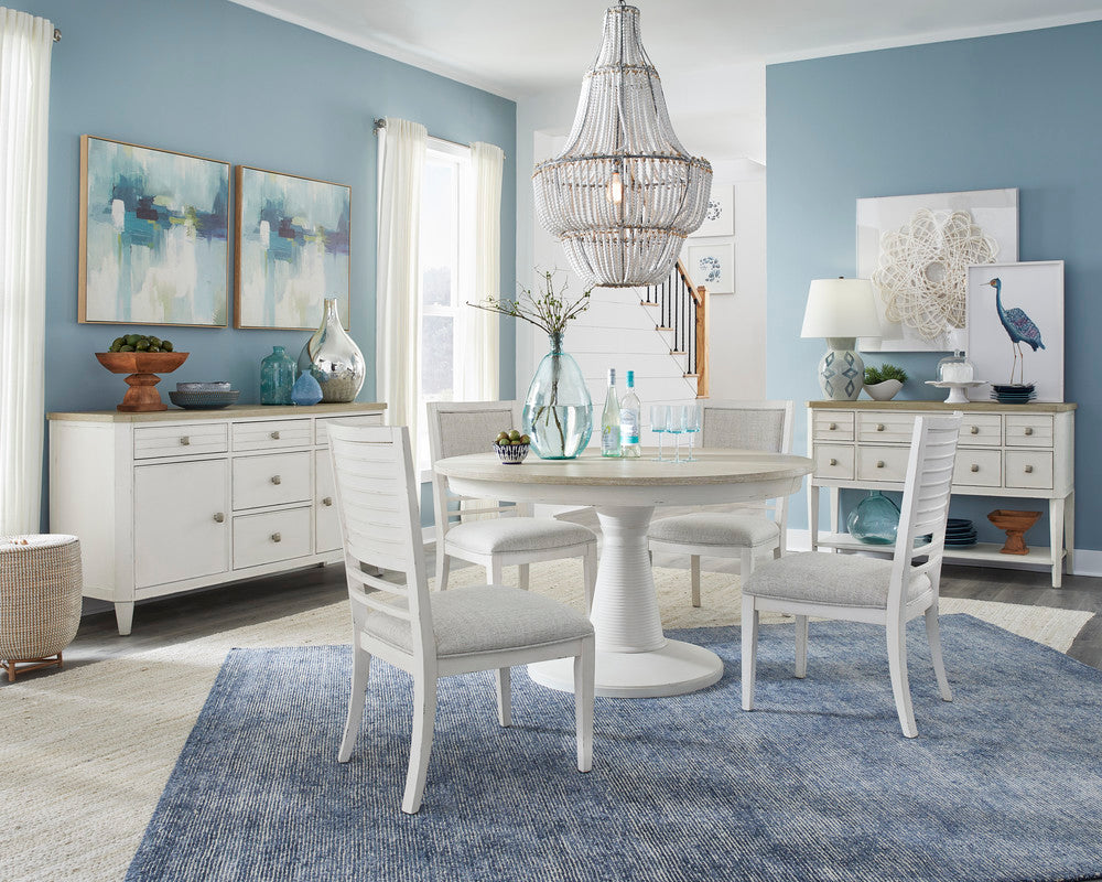Salt Life Home - Echo Isles Sea Pearl And Driftwood Extendable 54" Round Dining Table With 2 Side Chairs And 2 Arm Chairs - D6310-24-KIT7 view 9