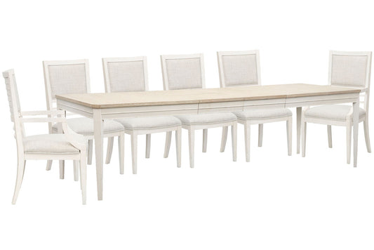 Salt Life Home - Echo Isles Sea Pearl And Driftwood Extendable Rectangular Dining Table With 4 Side Chairs And 2 Arm Chairs - D6310-20-KIT16 view 1