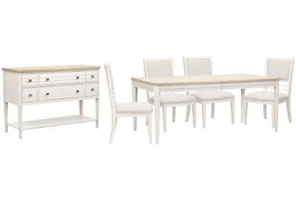 Salt Life Home - Echo Isles Sea Pearl And Driftwood Extendable Rectangular Dining Table With 4 Side Chairs And Sideboard - D6310-20-KIT2 view 1