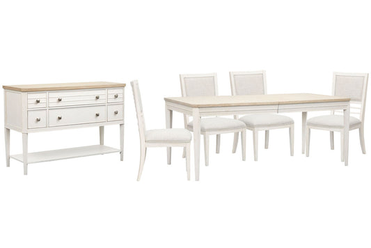 Salt Life Home - Echo Isles Sea Pearl And Driftwood Extendable Rectangular Dining Table With 4 Side Chairs And Sideboard - D6310-20-KIT2 view 1