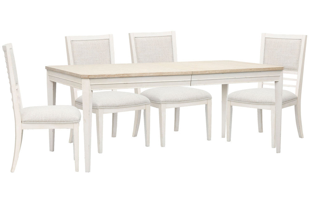 Salt Life Home - Echo Isles Sea Pearl And Driftwood Extendable Rectangular Dining Table With 4 Side Chairs - D6310-20-KIT1 view 1
