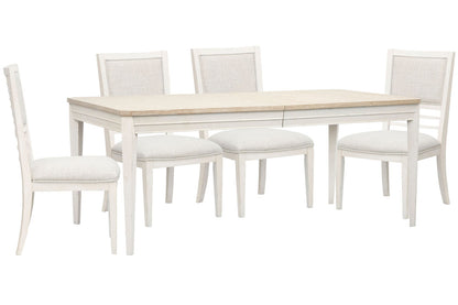 Salt Life Home - Echo Isles Sea Pearl And Driftwood Extendable Rectangular Dining Table With 4 Side Chairs - D6310-20-KIT1 view 1