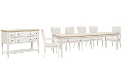 Salt Life Home - Echo Isles Sea Pearl And Driftwood Extendable Rectangular Dining Table With 6 Arm Chairs And Sideboard - D6310-20-KIT11 view 1