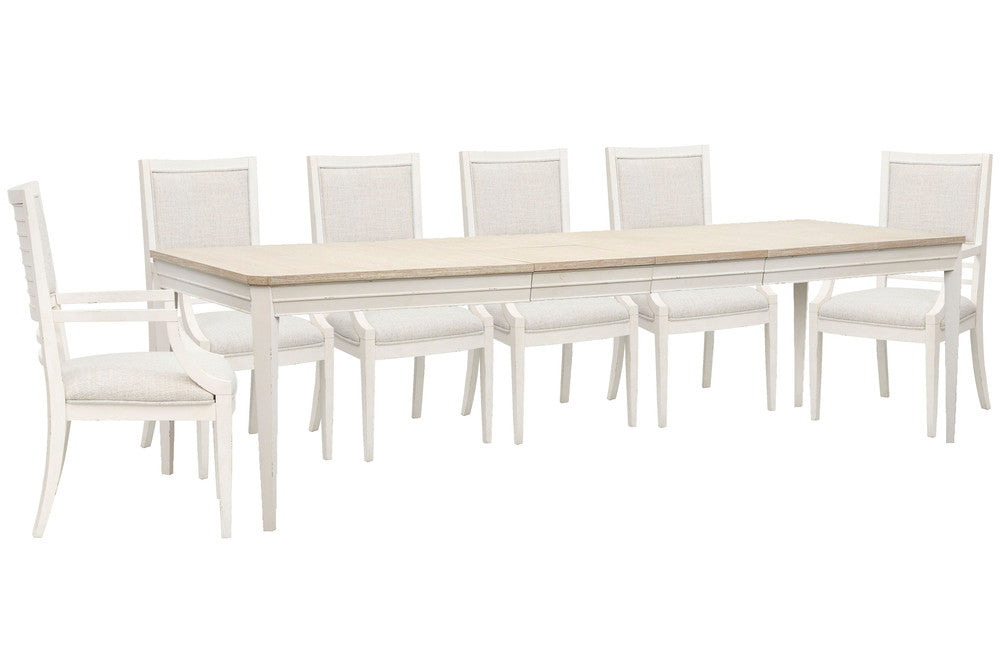 Salt Life Home - Echo Isles Sea Pearl And Driftwood Extendable Rectangular Dining Table With 6 Arm Chairs - D6310-20-KIT10 view 1