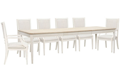 Salt Life Home - Echo Isles Sea Pearl And Driftwood Extendable Rectangular Dining Table With 6 Arm Chairs - D6310-20-KIT10 view 1