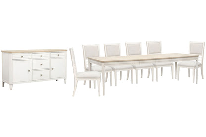 Salt Life Home - Echo Isles Sea Pearl And Driftwood Extendable Rectangular Dining Table With 6 Side Chairs And Buffet - D6310-20-KIT6 view 1