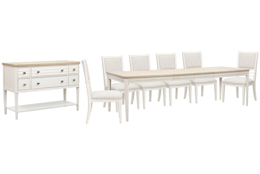 Salt Life Home - Echo Isles Sea Pearl And Driftwood Extendable Rectangular Dining Table With 6 Side Chairs And Sideboard - D6310-20-KIT5 view 1