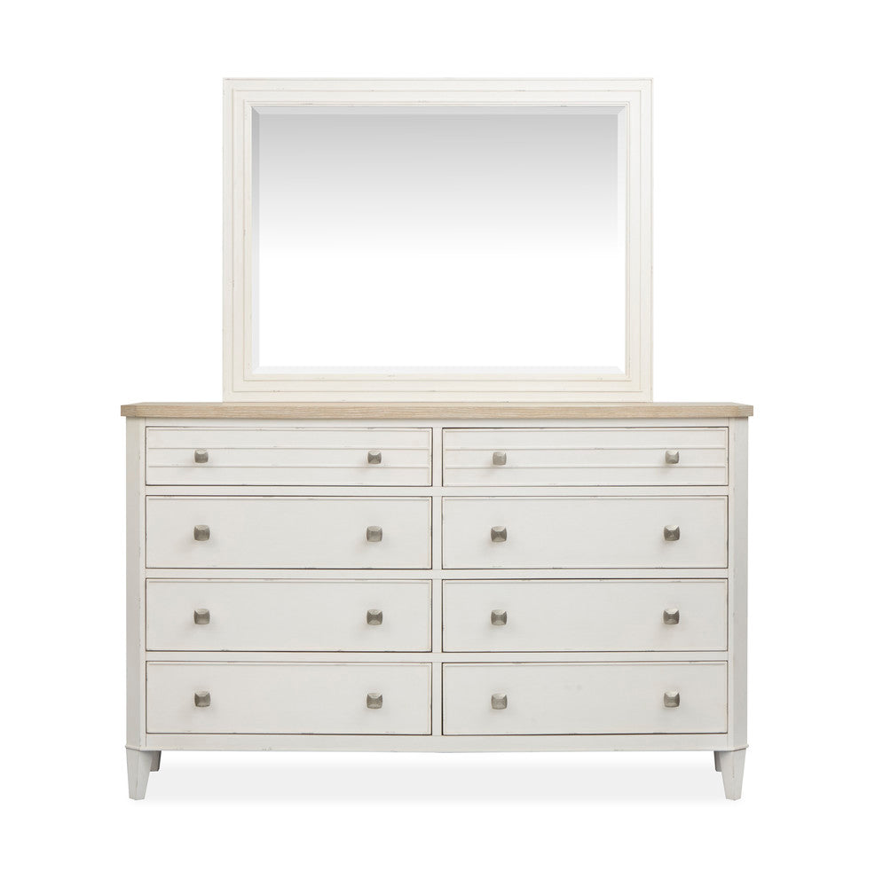 Salt Life Home - Echo Isles Sea Pearl And Driftwood King Classic Panel Bed And Drawer Dresser With Landscape Mirror - B6310-67-KIT3 view 6