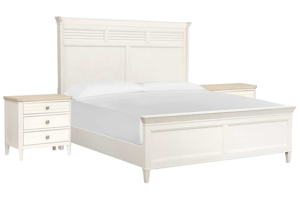 Salt Life Home - Echo Isles Sea Pearl And Driftwood King Classic Panel Bed With 2 Nightstands - B6310-67-KIT2 view 1