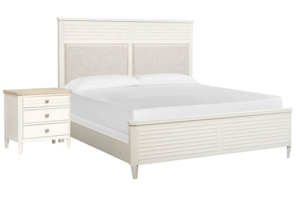 Salt Life Home - Echo Isles Sea Pearl And Driftwood King Upholstered Panel Bed With Nightstand - B6310-65-KIT1 view 1