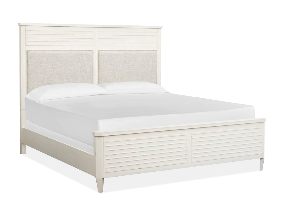 Salt Life Home - Echo Isles Sea Pearl And Driftwood King Upholstered Panel Bed With Telephone Table - B6310-65-KIT6 view 2